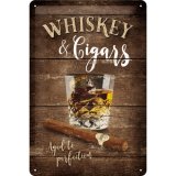 Bar skilt Whiskey & Cigars 20x30 cm
