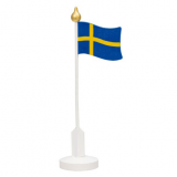 Bordflagg svensk i træ 30 cm