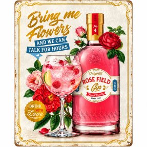 Bar skilt Bring me flowers 30x40 cm