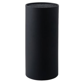 Sort knivblok med børste