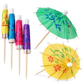 Parasol blandede farver 144 styk