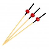 Cocktail Sticks Bamboo Red 100-pack