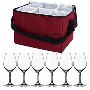 Expert Tasting Set med 6 glas & vinrød taske