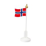 Bordsflagga norsk i trä 24 cm