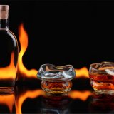 Ugnssmälta whiskeyglas charred whisky