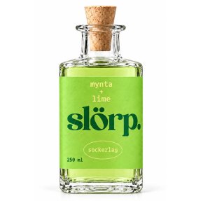 Slörp Sukkersirup Mynte + Lime 25 cl