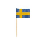 Drinkpinnar svensk flagga 50 pak