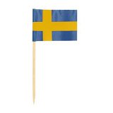 Drinkpinnar svensk flagga 50 pak