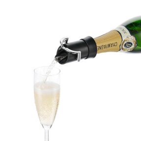 Champagneprop med skænketud – Sort