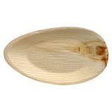 Plader af palme blade Pure oval 32 cm x 18 cm 25-pakning