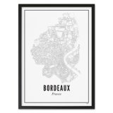 Plakat vinområde Bordeaux 40x50 cm