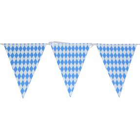 Flag Bunting blå og hvide Oktoberfest 10 m