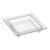 Finger mad kvadratplade plastik 7x7 cm glassklar 50-pakning