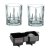 Perfect Serve whiskyglas/isformskugler sæt 3 dele