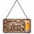 Bar skilt Welcome to the beer garden 10x20 cm