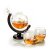 Whiskykaraffel Globe 85 cl med 2 glas og 8 whiskysten