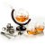 Whiskykaraffel Globe 85 cl med 2 glas og 8 whiskysten