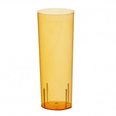 Lang Drink Glas Plastic orange, 10-pack