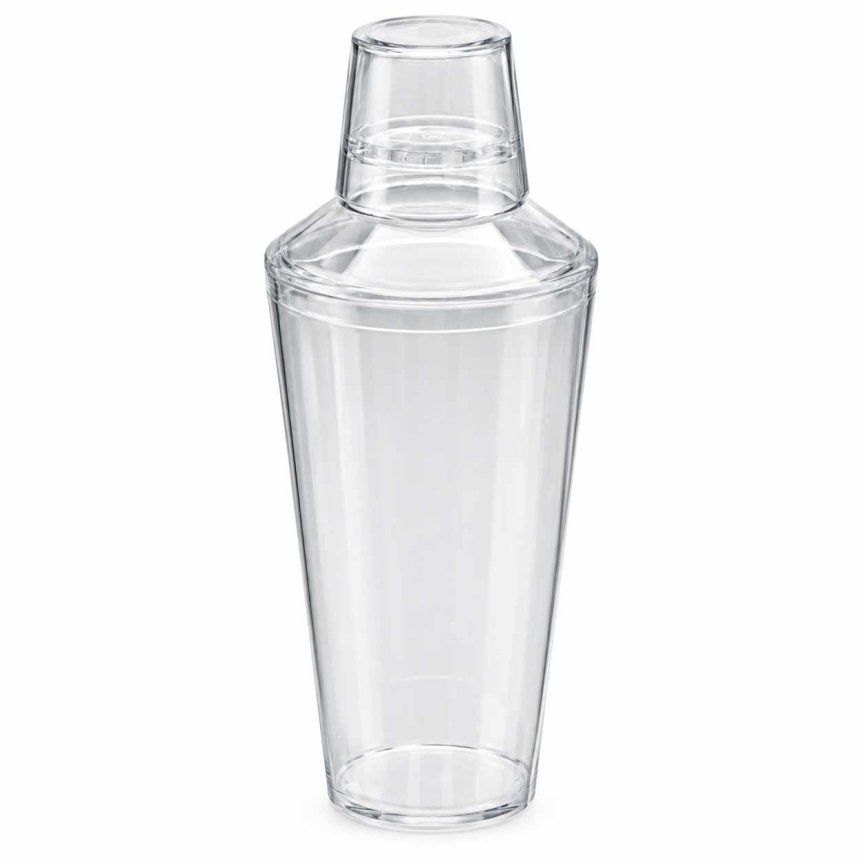Zoom billede af Tredelt cocktailshaker plast, transparent