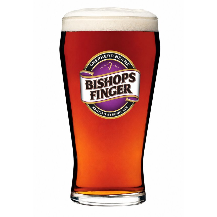 Zoom billede af Bishops Finger ølglas pint