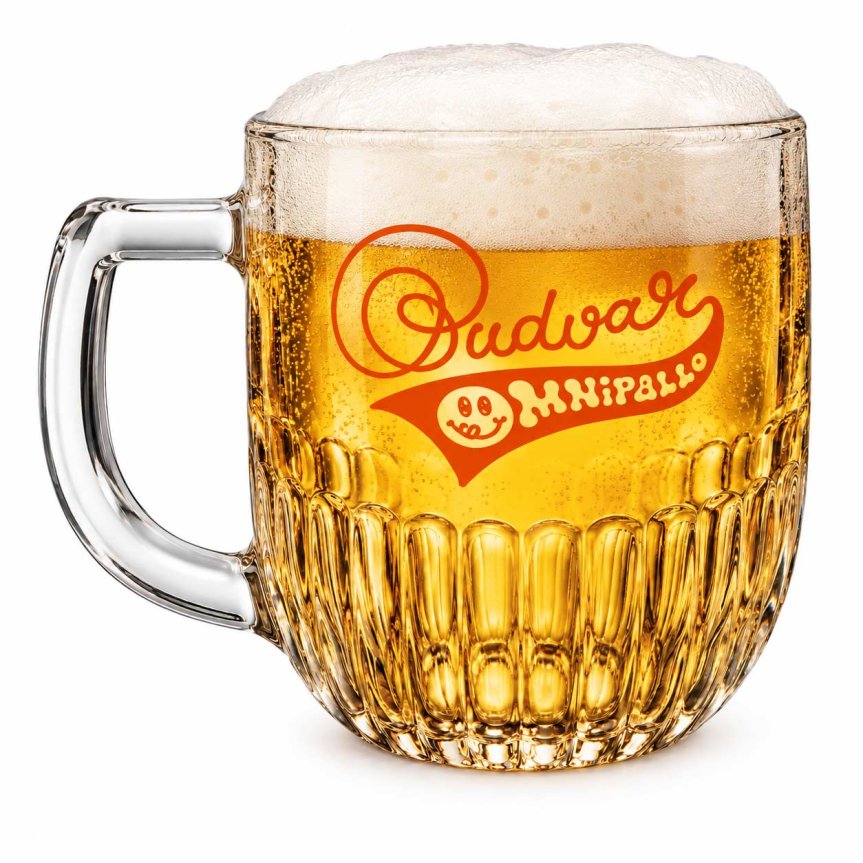 Zoom billede af Budvar Omnipollo øl krus 40 cl