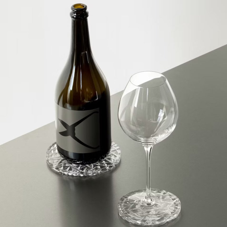 Zoom billede af Carat coaster til flaske Orrefors