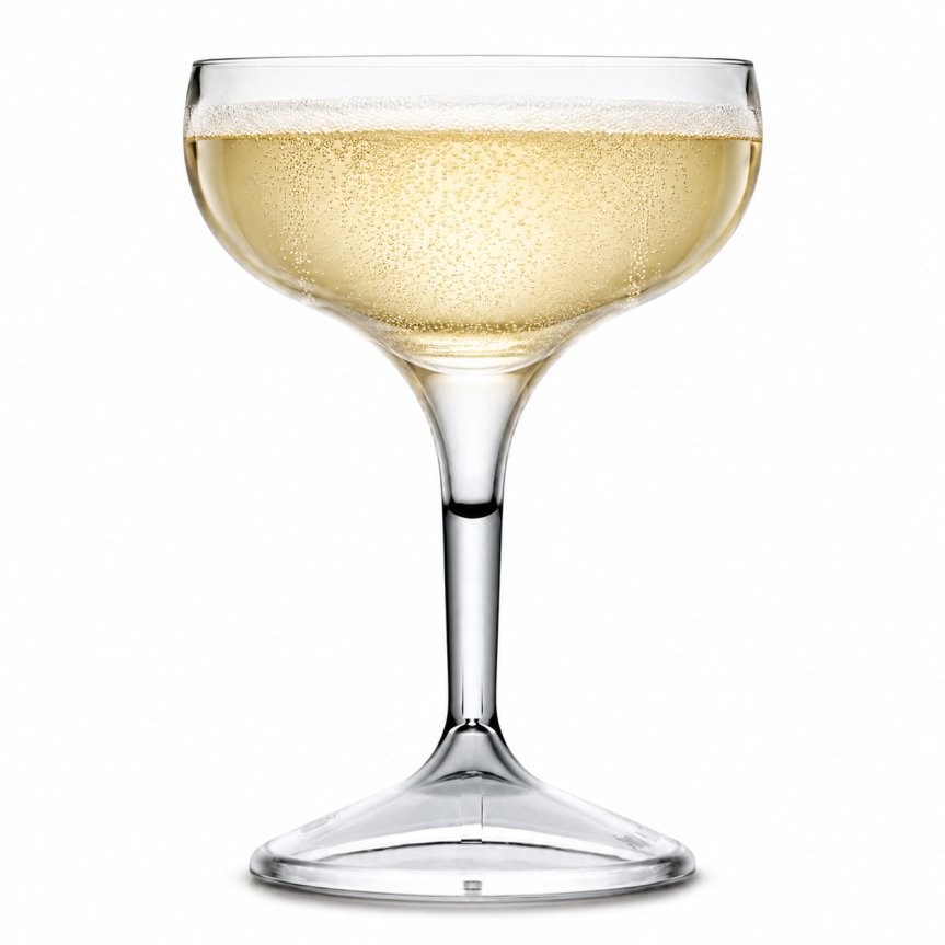 Zoom billede af Tinto champagne glas coupe i plast 25,5 cl