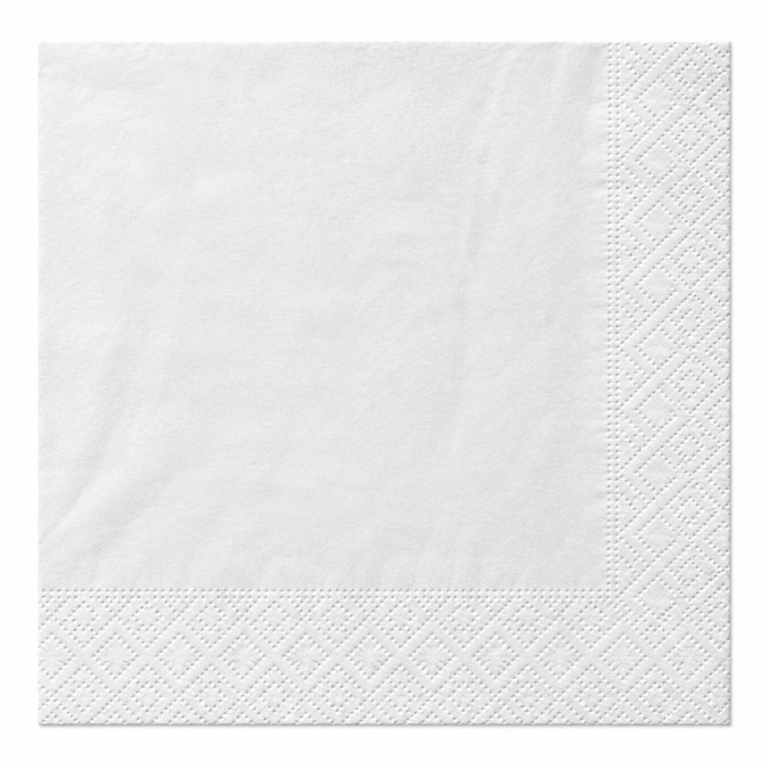 Zoom billede af Cocktail Servietter hvid 200-pack