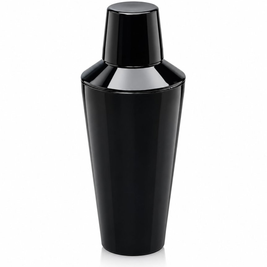 Zoom billede af Tredelt cocktailshaker plast, sort