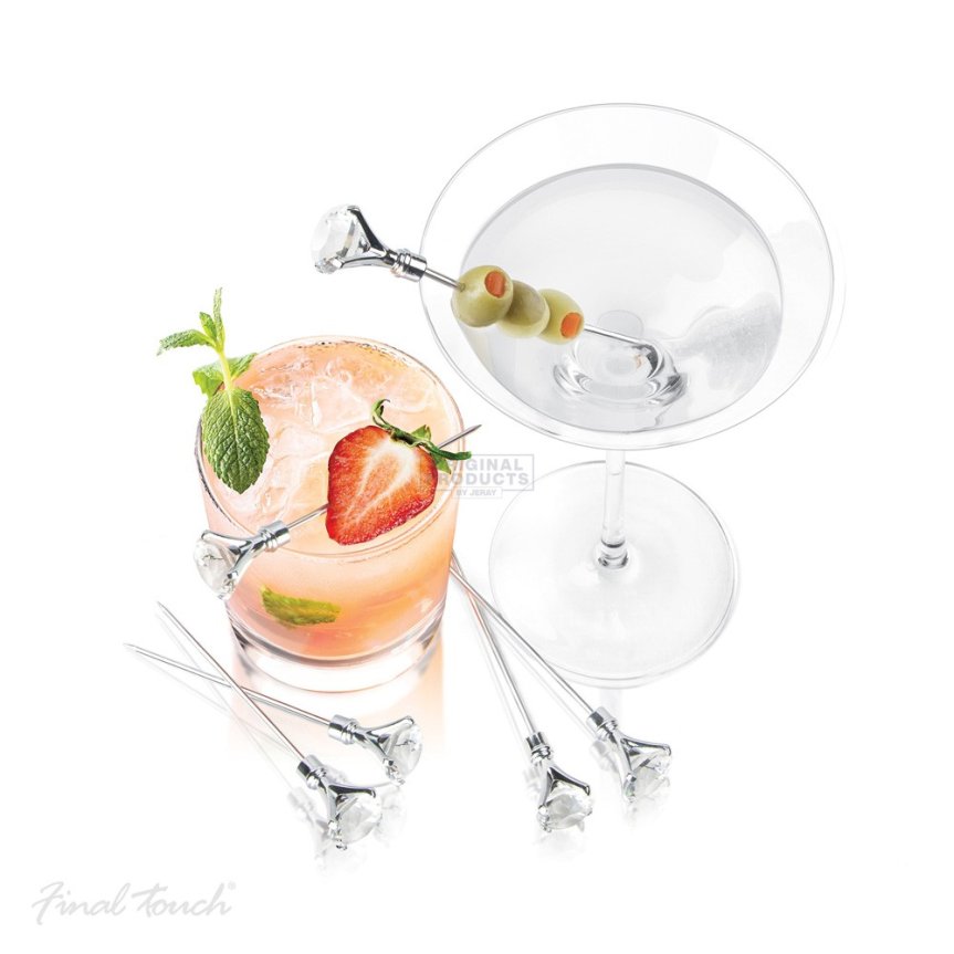 Diamant cocktailpinde 6-pak Final Touch