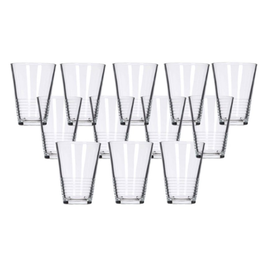 Modern House Rille drikkeglas 28 cl 12-pak