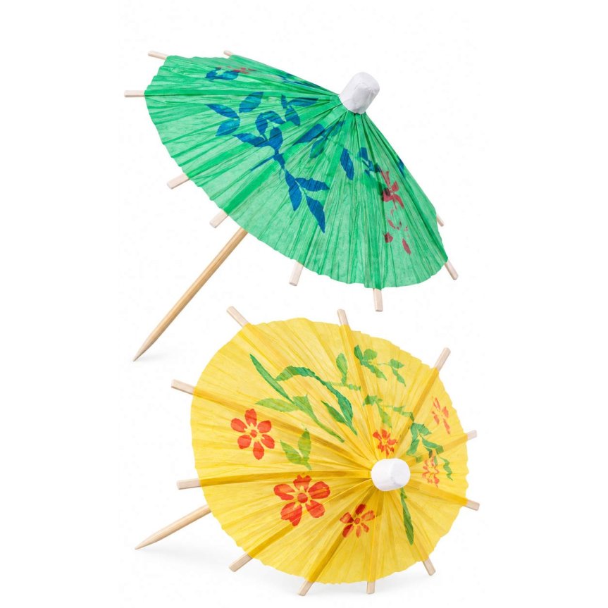 Zoom billede af Parasol blandede farver 144 styk