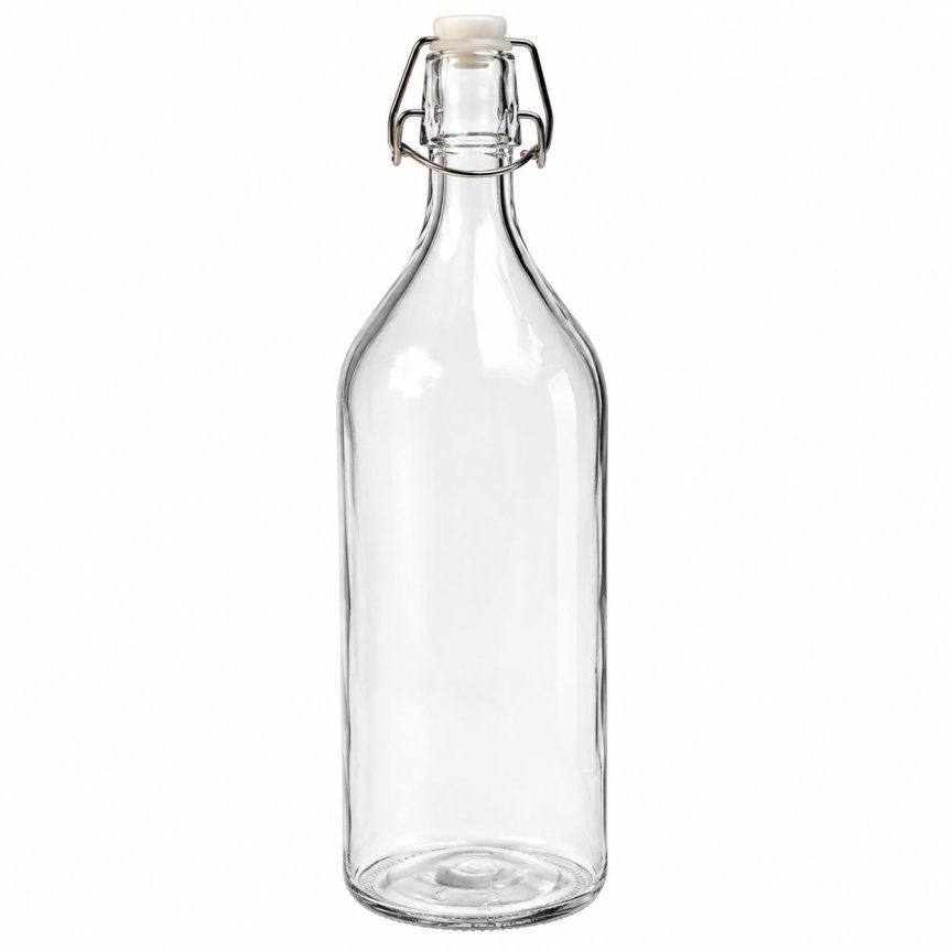 Zoom billede af Glasflaske med patentprop 1 liter