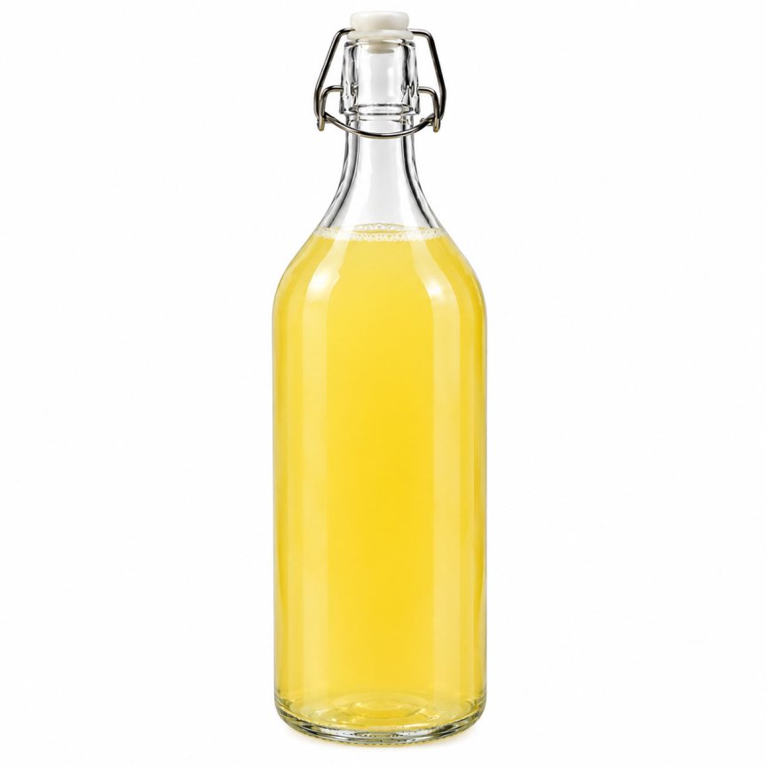 Zoom billede af Glasflaske med patentprop 1 liter