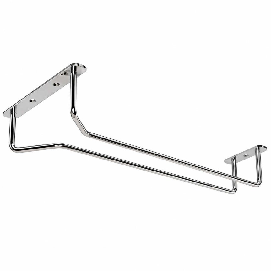 Zoom billede af Glasreol i krom ophæng 40 cm, 2-pak
