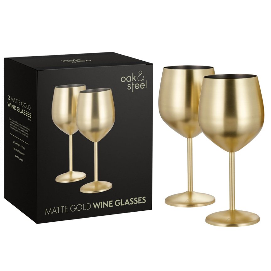 Guldglas vinglas - Cocktailglas i guld 50 cl 2-pakning