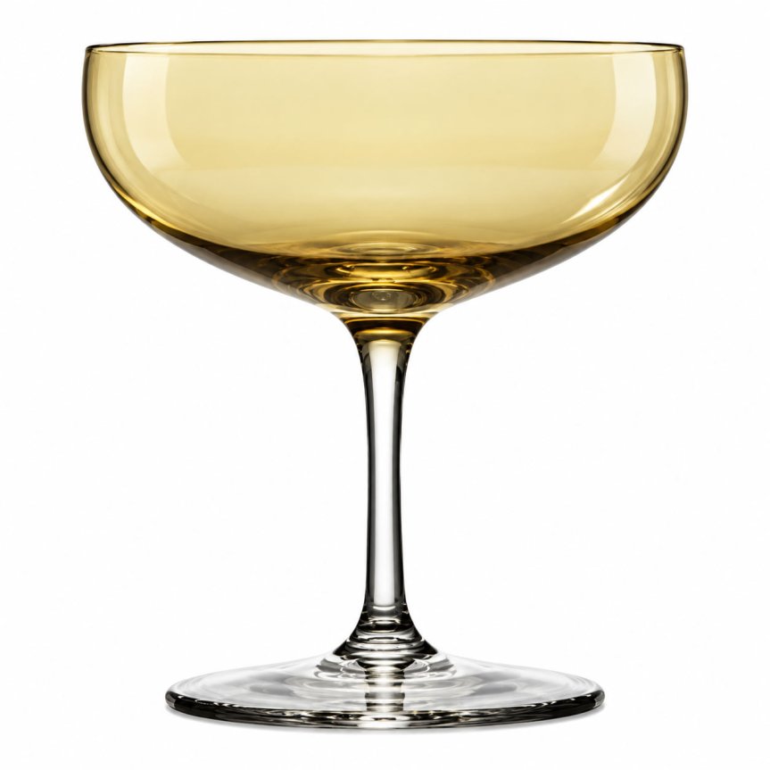 Zoom billede af Magnor Happy Champagne glas Gul Coupe 28 cl