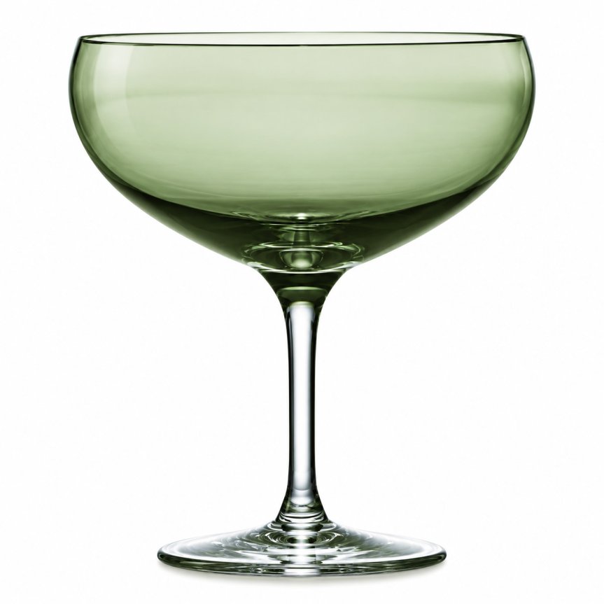 Zoom billede af Magnor Happy Champagne glas Grøn Coupe 28 cl