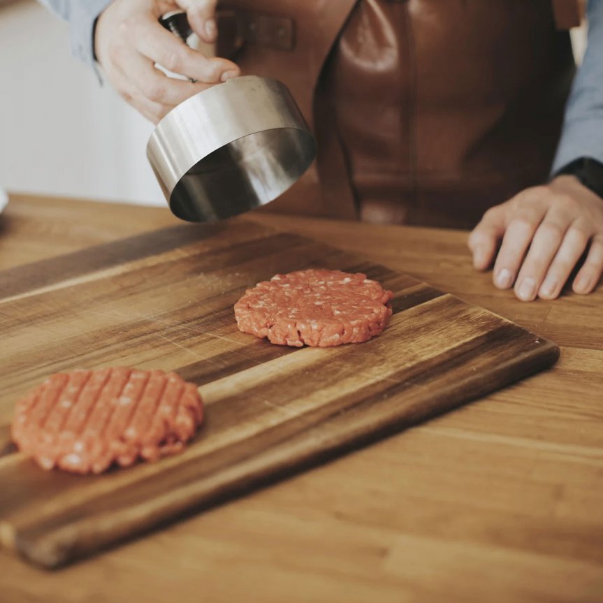 Haya Hamburgerpresse 11 cm rustfrit stål