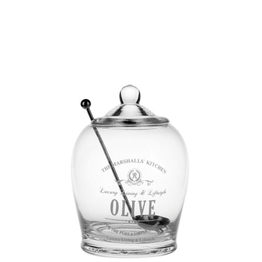 Oliven krukke med skeen