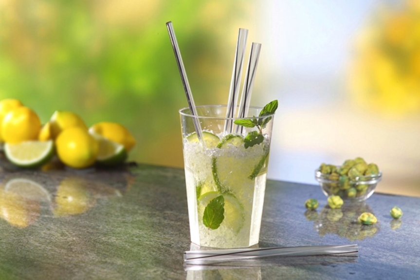 Sugrör svartvitrandiga 160-pack