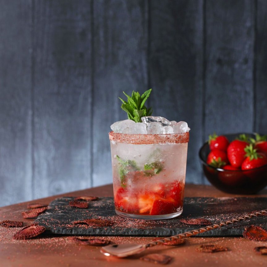 Cocktailrimmer jordbær 100 gram