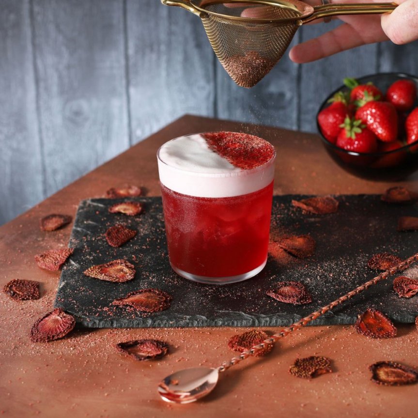 Cocktailrimmer jordbær 100 gram