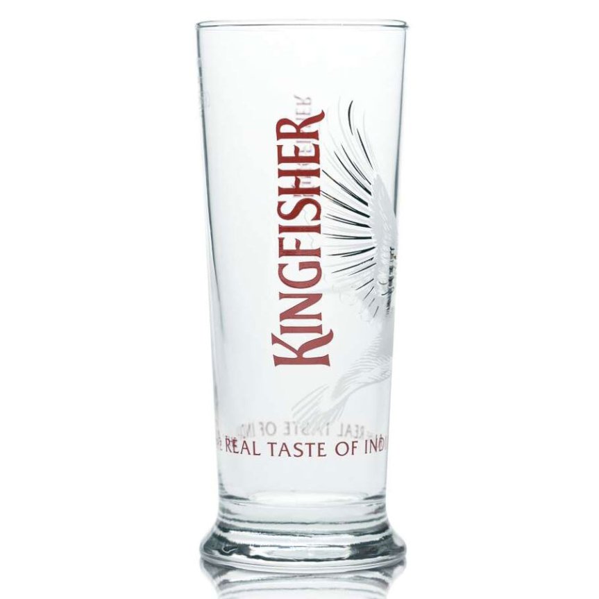 Zoom billede af Kingfisher ølglas halv pint