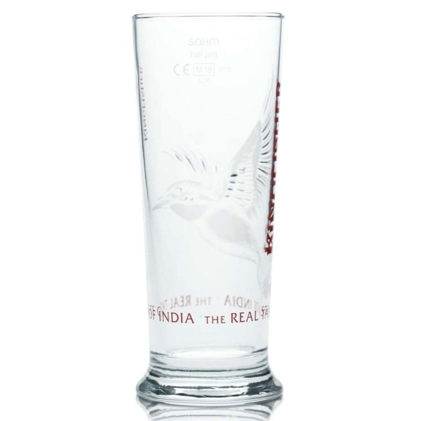 Zoom billede af Kingfisher ølglas halv pint