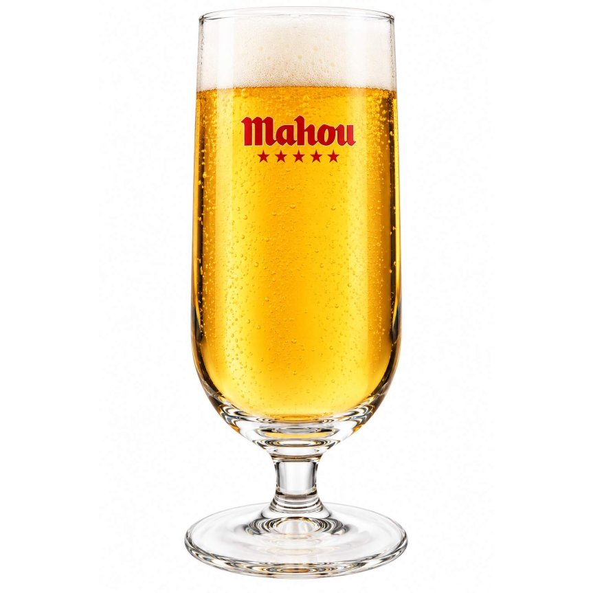 Zoom billede af Mahou ølglas 33 cl