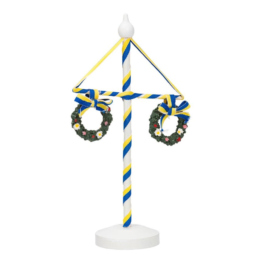 Midtsommerpæl hvid i træ