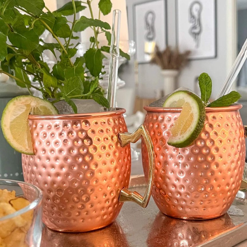 Zoom billede af Moscow Mule Kobber Krus Hamrede 45 cl