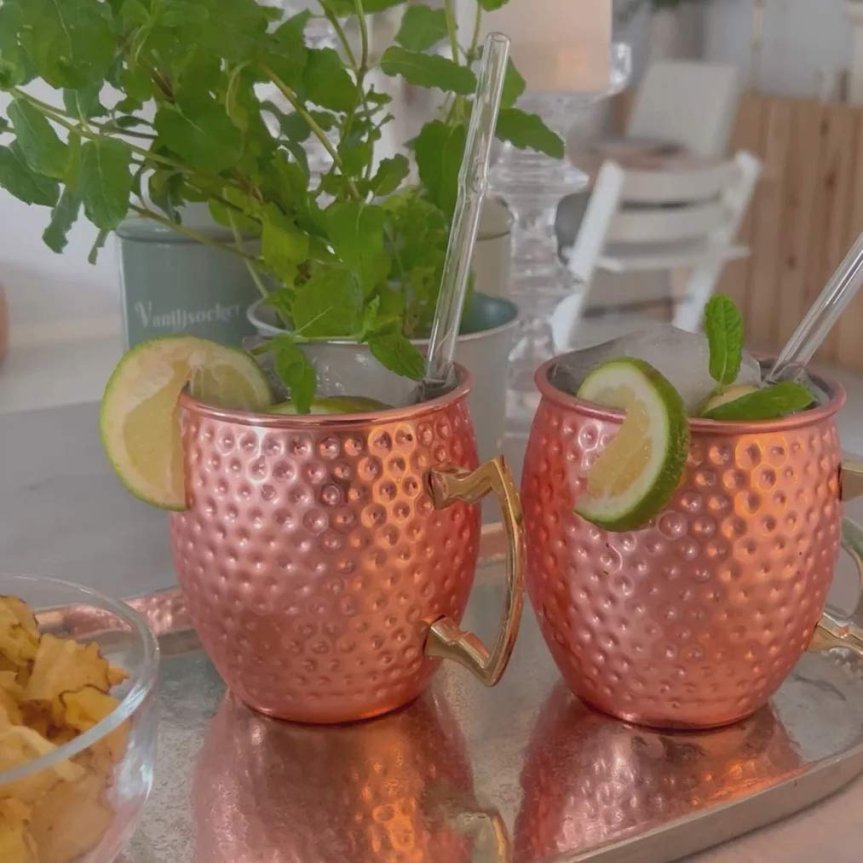 Zoom billede af Moscow Mule Kobber Krus Hamrede 45 cl