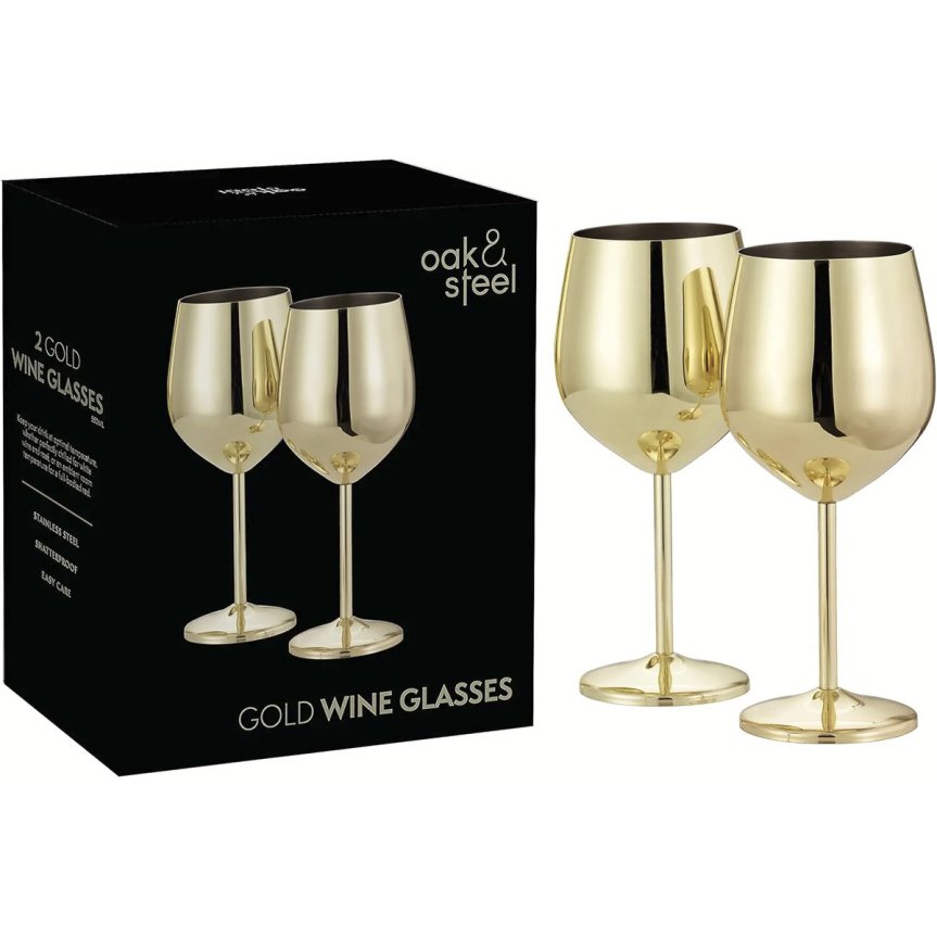 Guldglas vinglas - Cocktailglas i guld 50 cl 2-pakning